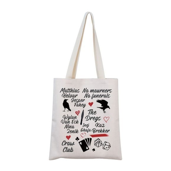 Six Of Crows Tote Bag Tcc Tote Grishaverse Tote Six Of Crows Merch -_- - Picture 1 of 7